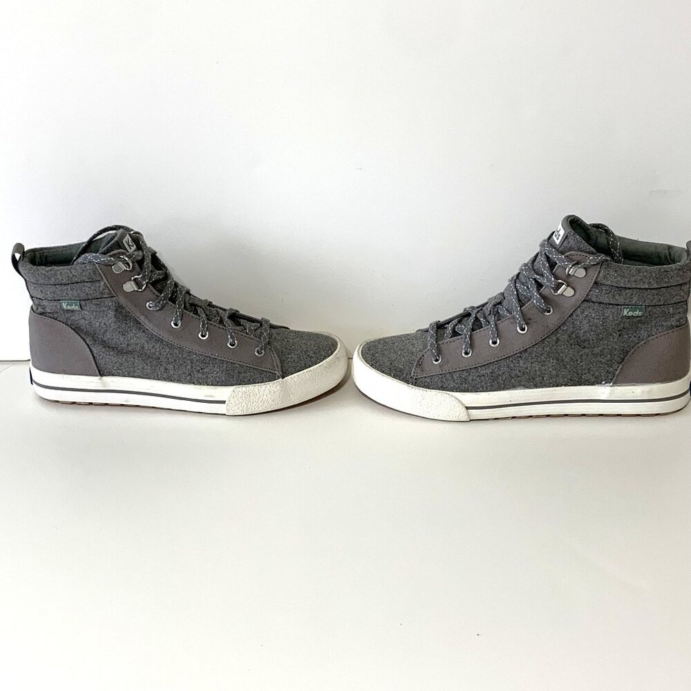 NWOT High-Top Keds Sneakers Women Size 7 Gray Textured - Picture 3 of 10